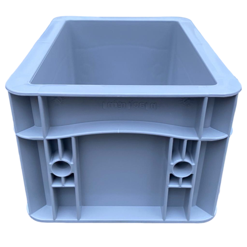 SalesBridges Bac de rangement Empilable Plastique 60x40x22cm Bleu Emboîtable