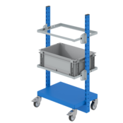 Chariot d'atelier pou bac de rangement avec 2 étages réglable
