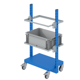 Workshop Trolley for Euro crates with 2 adjustable levels