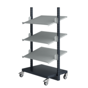 Werkplaatswagen Trolley SPR 331 Magazijnwagen met verstelbare etages voor kratten
