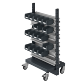 Workshop Trolley with rail for storage bins SPR 331 Storage Trolley