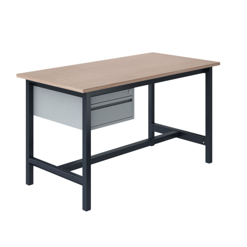 SalesBridges Table de travail Ergonomique modèle SI gris anthracite 1500 kg  heavy duty