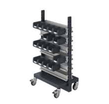 Chariot d'atelier SPR 331 Chariot de rangement avec rail a bacs a bec