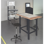 Open computerstand Industrieel blauw