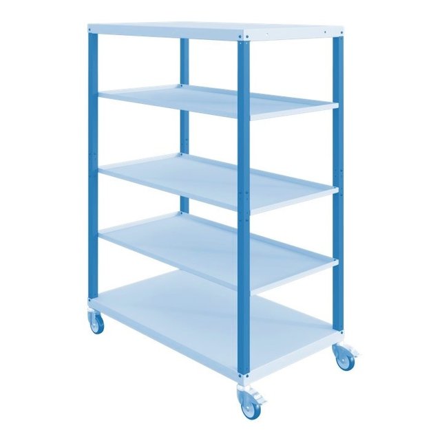 Workshop trolley CAR with trays 5 roll container