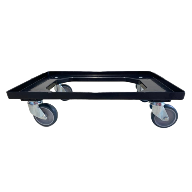 Transport trolley 4 steering wheels black