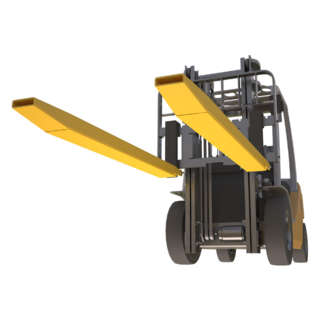 Forks extenders sleeves  1600mm for forklift with security pin