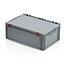 SalesBridges Eurobox Universal 60x40x23,5 cm with lid open handle Euro container KTL box Superdeal
