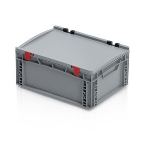 EURO crate 40x30x18,5 with lid closed handle
