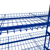 Chariot en filet de préparation de commandes 130x65x190cm e-commerce