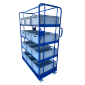 Order Picking Etagewagen 130x65x190cm Magazijnwagen Rolcontainer e-commerce