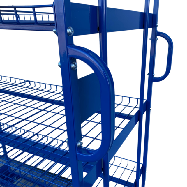 Chariot en filet de préparation de commandes 130x65x190cm e-commerce