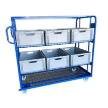 Chariot 130x65x123cm préparation de commandes pour magasin e-commerce
