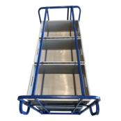 Kommissionierwagen mit 3 Böden 1300 x 650 x 1225 mm – Rollcontainer und Lagerwagen