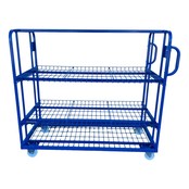 Kommissionierwagen mit 3 Böden 1300 x 650 x 1225 mm – Rollcontainer und Lagerwagen