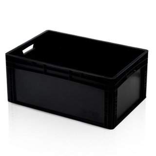 Bac de rangement plastique noir 60x40x27 cm
