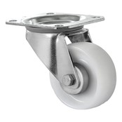 Lenkrolle Polypropyleen Nylon weiß 80 mm Durchmesser 80 kg draagcapaciteit