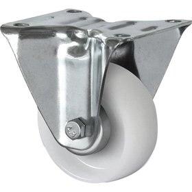 Bockrolle Polypropyleen Nylon weiß 80 mm Durchmesser 80 kg draagcapaciteit