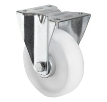 Fixed wheel Polypropylene white 125 mm diameter 150 kg load capacity