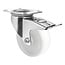 CASCOO Swivel wheel with brake polyamide  a white 100 mm diameter 150 kg load capacity