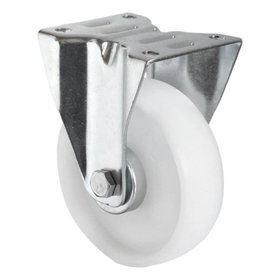 Bockrolle Polypropyleen Nylon weiß 160 mm Durchmesser 250 kg draagcapaciteit
