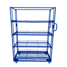 Chariot en filet de préparation de commandes 130x65x190cm e-commerce