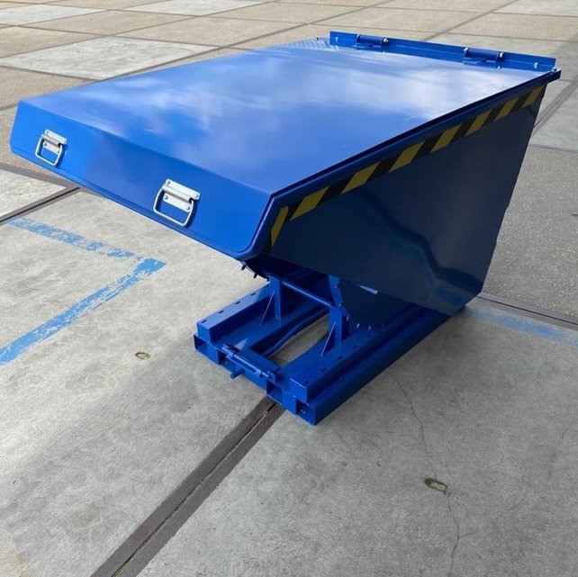 Automatischer Kippbehälter 600L für Gabelstapler – Kippbak mit Abrollsystem