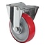 CASCOO Fixed wheel PU  red 100 mm diameter 150 kg load capacity