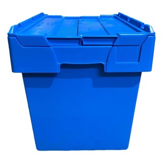 ALC krat 60x40x44 cm Eurobox ALC Bakken blauw met deksel