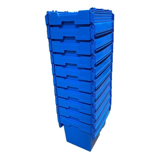 ALC krat 60x40x44 cm Eurobox ALC Bakken blauw met deksel