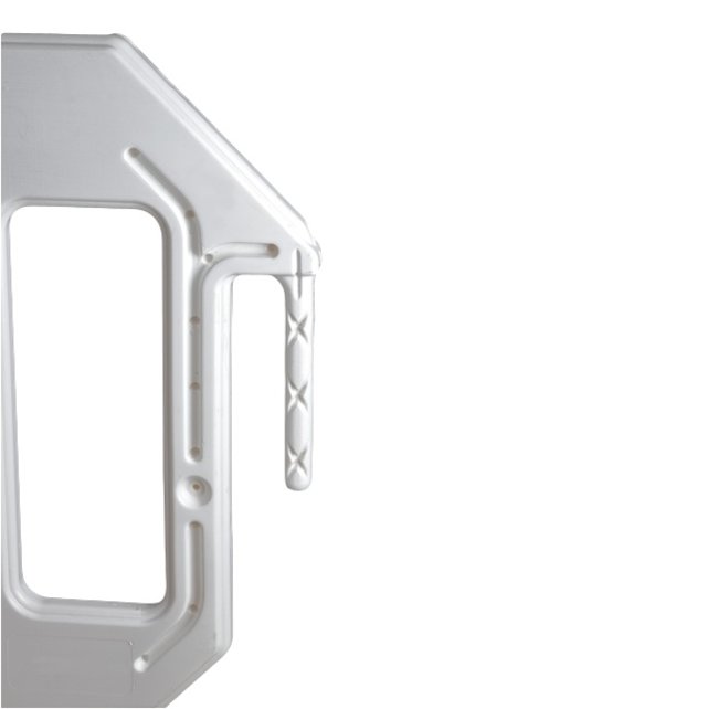 Dranghekken Kunststoff 2000 x 1000 mm gelb mit reflector