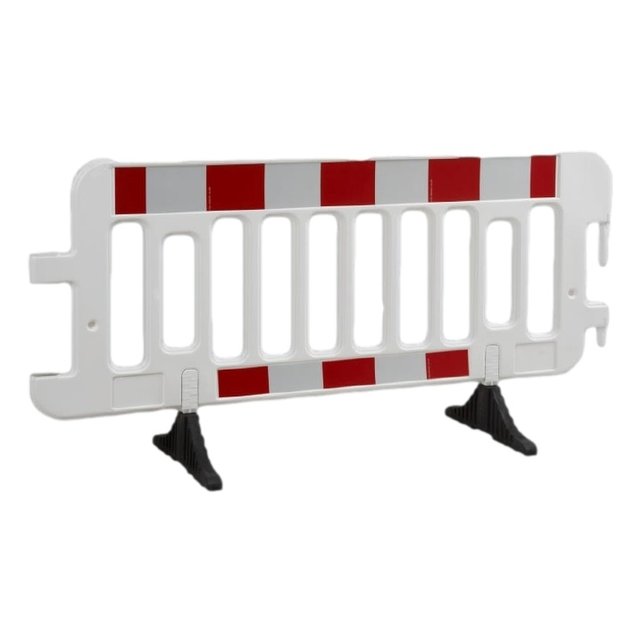 Barrier Fences 2000 x 1000 mm White - 15 pcs + transportation rack
