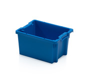 Plastic Stacking Crate 40x30x22cm  Blue Nestable