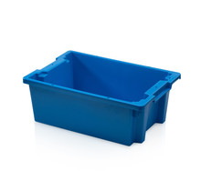 Bac de rangement  Empilable Plastique 60x40x22cm Bleu Emboîtable