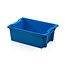 SalesBridges Plastic Stacking Crate 60x40x22cm  Blue Nestable