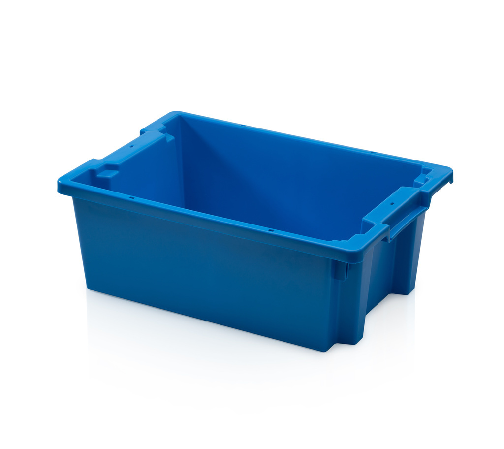 Lot de 26 boîtes empilables – Bleu – Taille 3 (145 x 248 x 127 mm) –  Empilables, Boîte d'étagères, Boîte de rangement