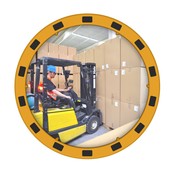 EUvex Industrieel Spiegel rund/Rechthoek Pro schwarz / gelb frame