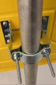 EUvex Industrieel Spiegel rund/Rechthoek Pro schwarz / gelb frame