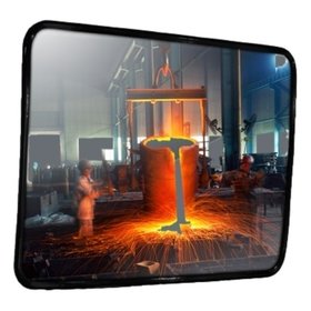 Industriële spiegel inox rund / Rechthoek bestand tegen temperaturen tot 350 ° C