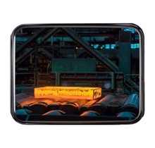 Miroir industriel Inox Rond / Rectangle  résiste à des températures jusqu'à 350 ° C.