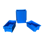Bac de rangement  Empilable Plastique 60x40x22cm Bleu Emboîtable