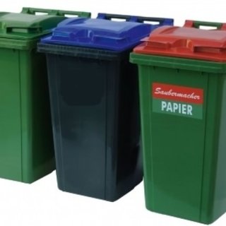 Afvalcontainer 360L Blauw Minicontainer Vuilnisbakken Op Wielen