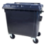 SalesBridges 4 wheeled collection waste bin 660L Black