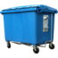 SalesBridges 4 wheeled collection waste bin 1700LBlue H.D.P.E.