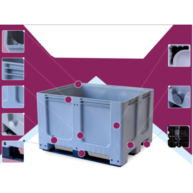 Big box plastic with closed walls 3 sledes