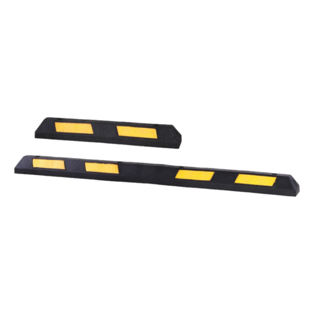 Safe parking stop made of hard rubber with reflector 90 cm Safe parking stop made of hard rubber with reflector 90 cm