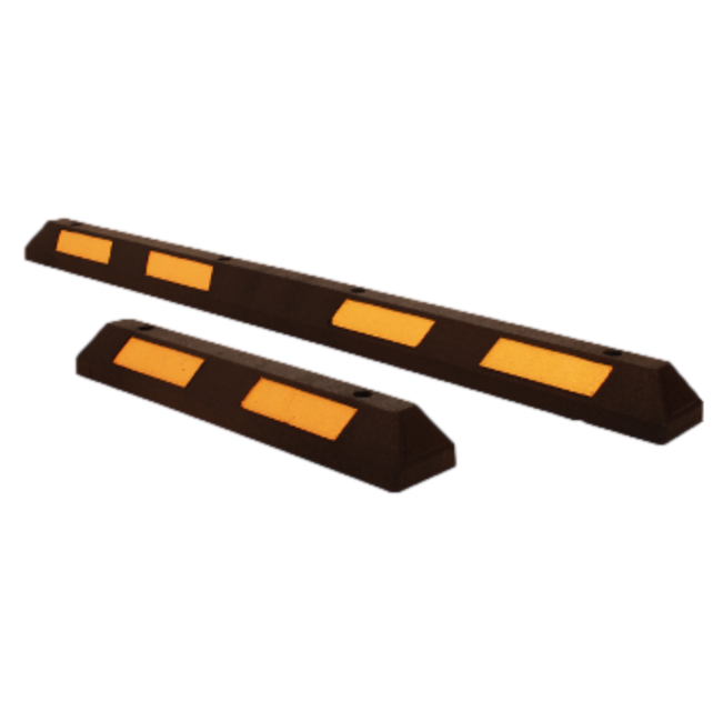 Safe parking stop made of hard rubber with reflector 90 cm Safe parking stop made of hard rubber with reflector 90 cm