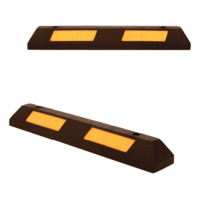 Safe parking stop made of hard rubber with reflector 90 cm Safe parking stop made of hard rubber with reflector 90 cm