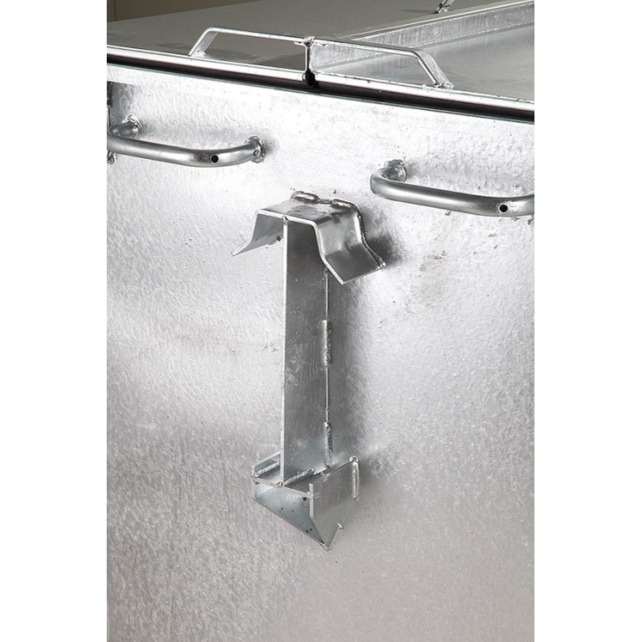 conteneur à déchets 1600L galvanisé avec roues