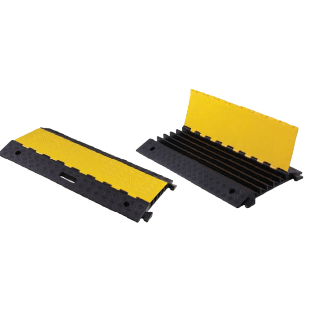 Pont à câbles avec couvercle 5 tunnels Ø 35 mm protection de câble